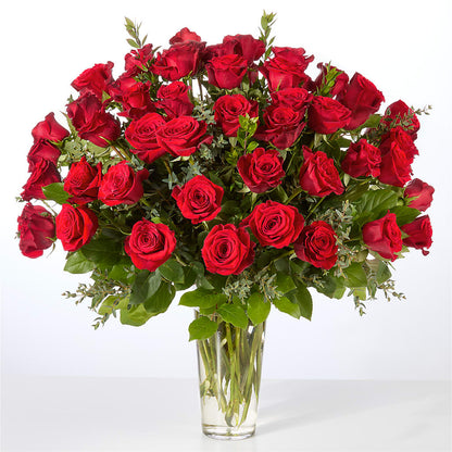 Forever Yours Fifty Stem Red Rose Bouquet –  Double D Flower Shop, Mercedes TX
